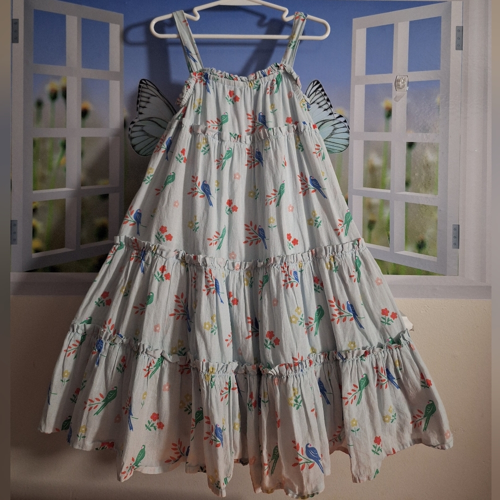 Mini Boden Tropical Tiered Sundress. Size 5/6t. EUC.
